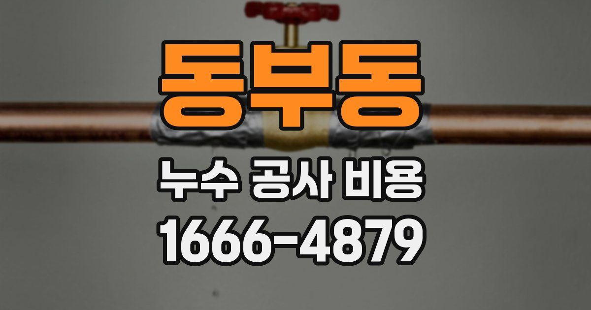 동부동 누수 공사 비용