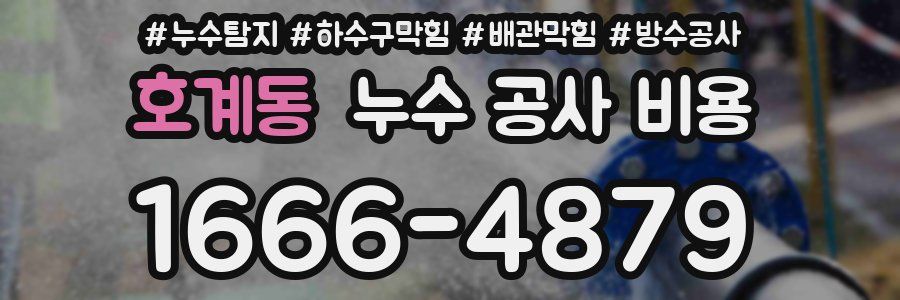 호계동 누수 공사 비용