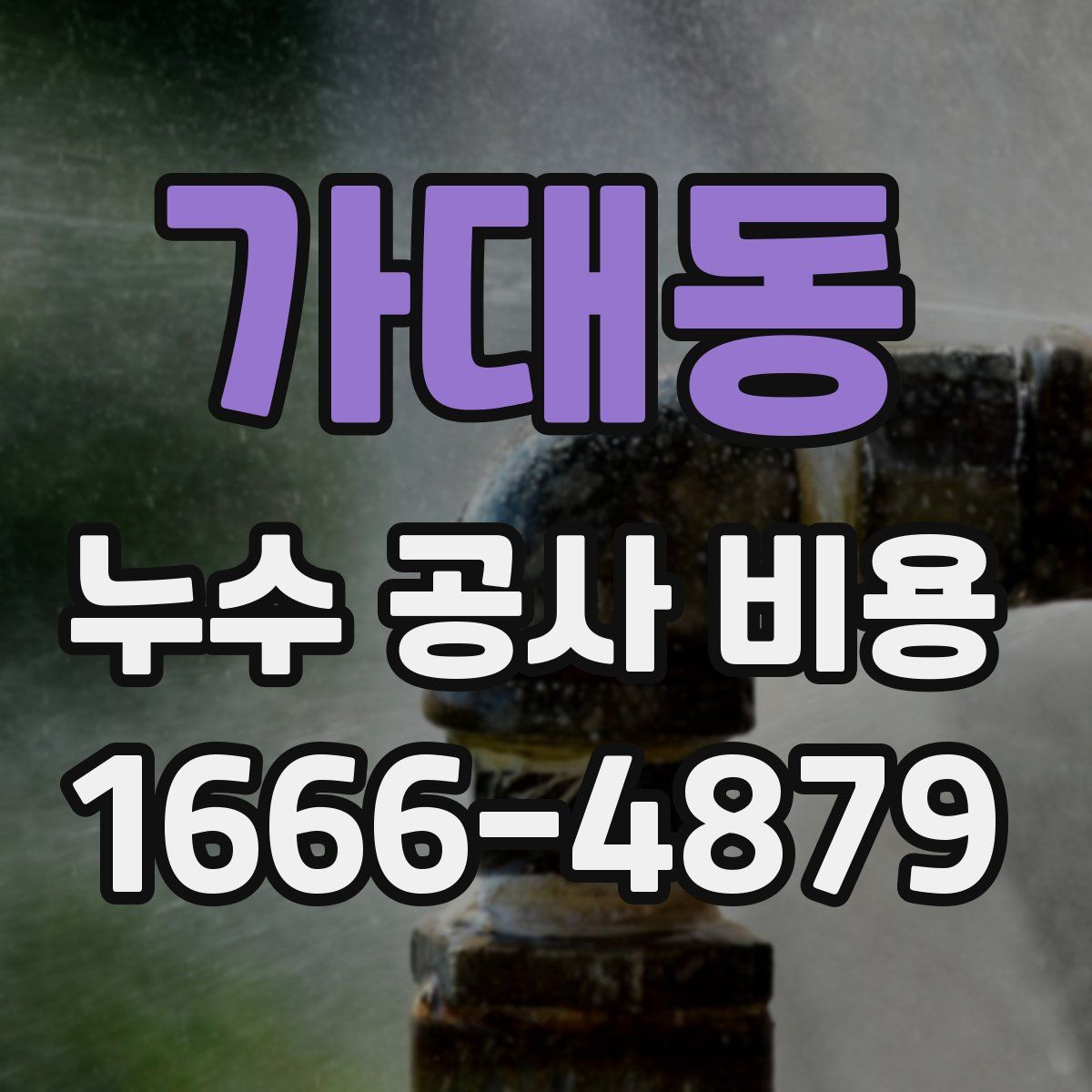 가대동 누수 공사 비용