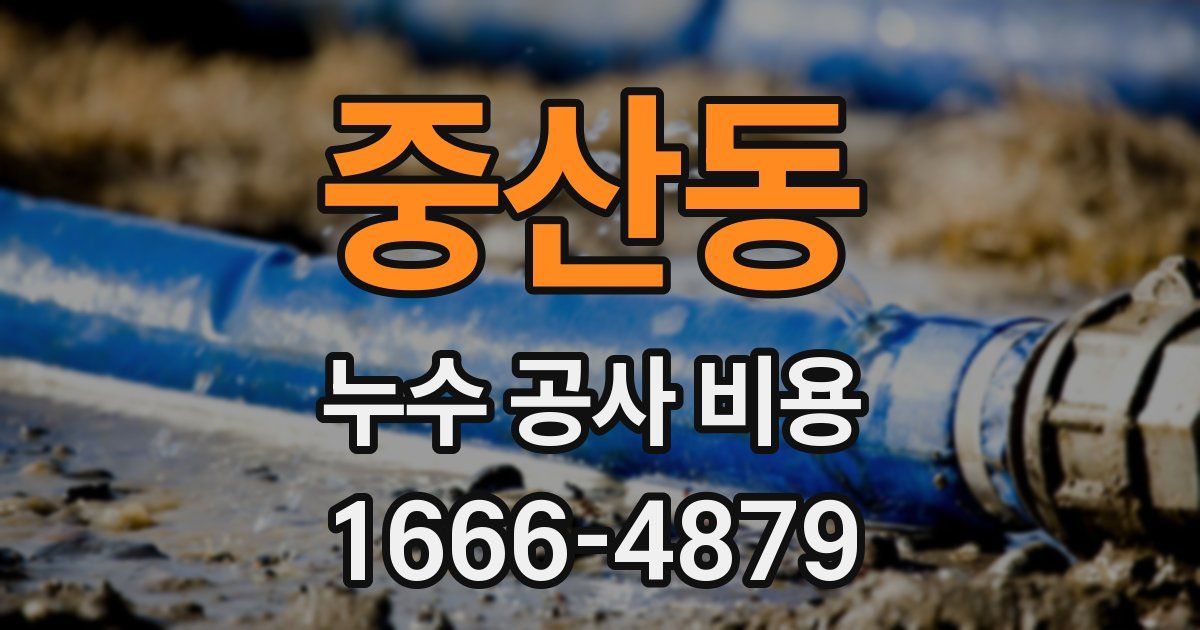 중산동 누수 공사 비용