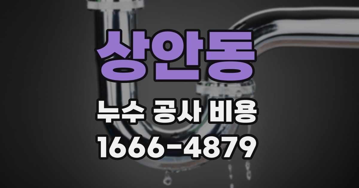 상안동 누수 공사 비용