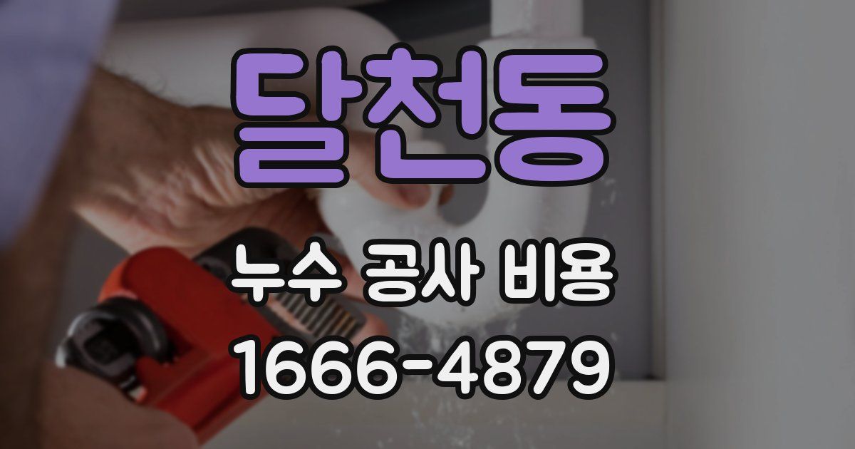 달천동 누수 공사 비용