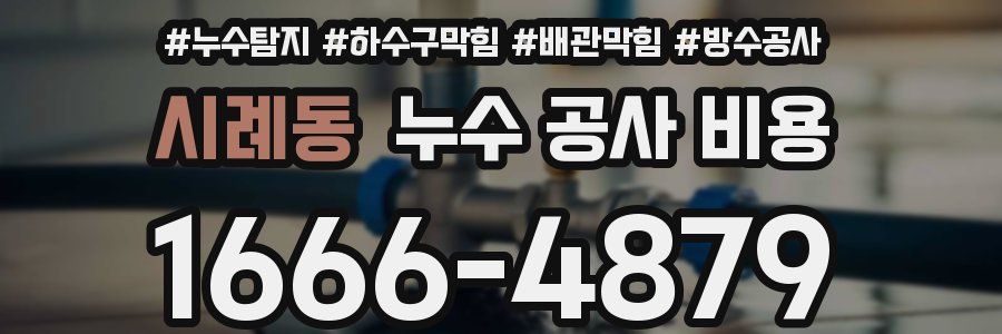 시례동 누수 공사 비용