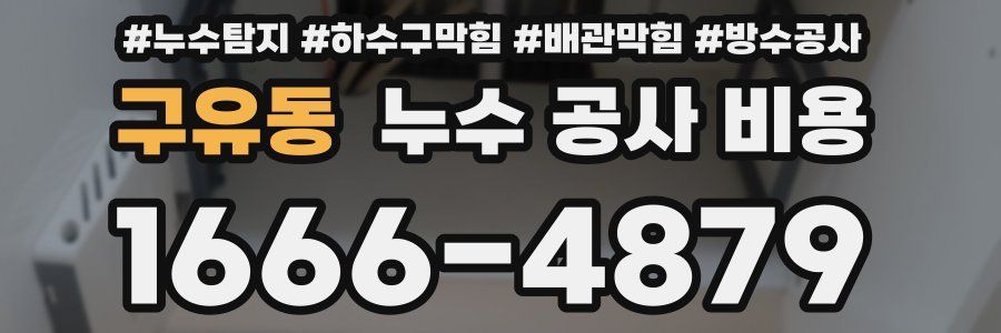 구유동 누수 공사 비용