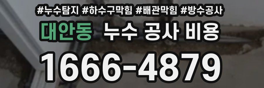 대안동 누수 공사 비용