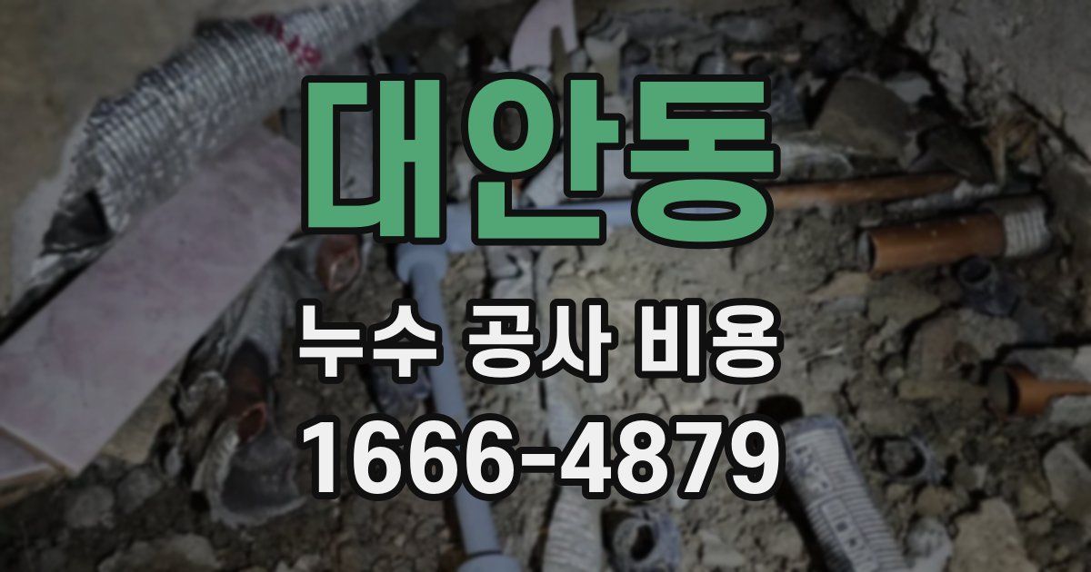 대안동 누수 공사 비용