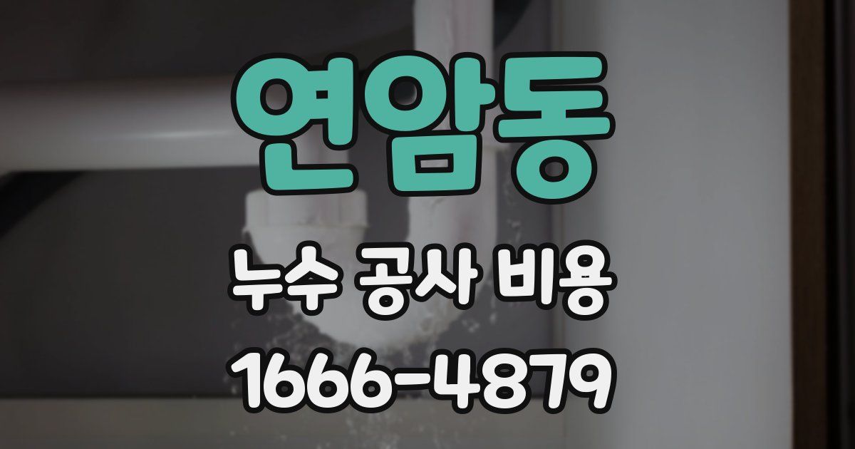 연암동 누수 공사 비용