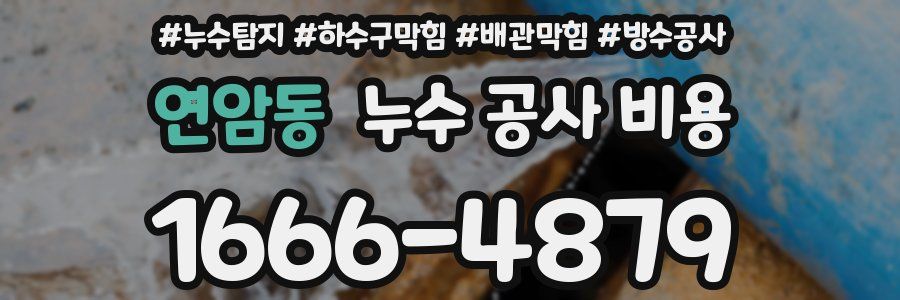 연암동 누수 공사 비용