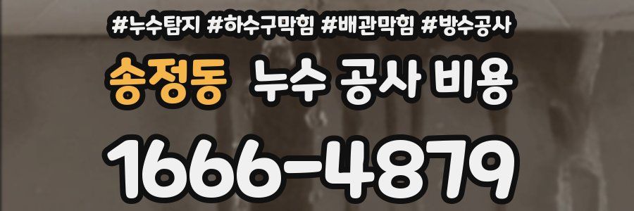 송정동 누수 공사 비용