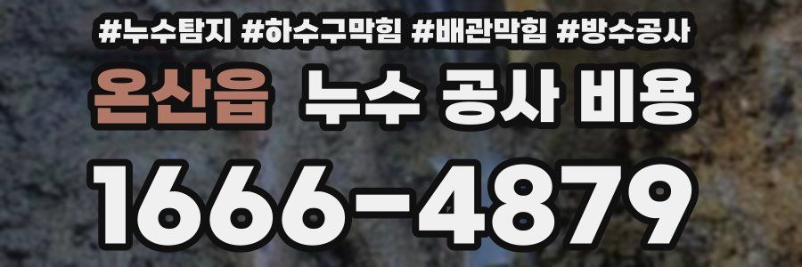 온산읍 누수 공사 비용