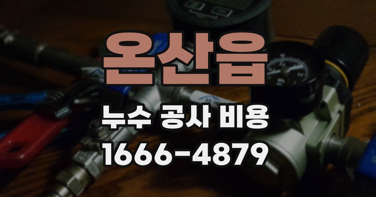 온산읍 누수 공사 비용