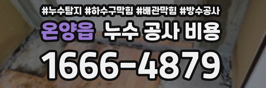 온양읍 누수 공사 비용