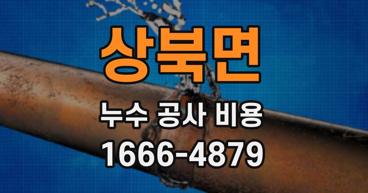 상북면 누수 공사 비용