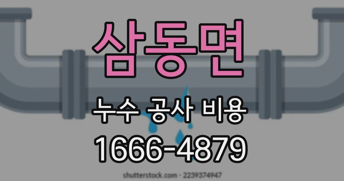 삼동면 누수 공사 비용