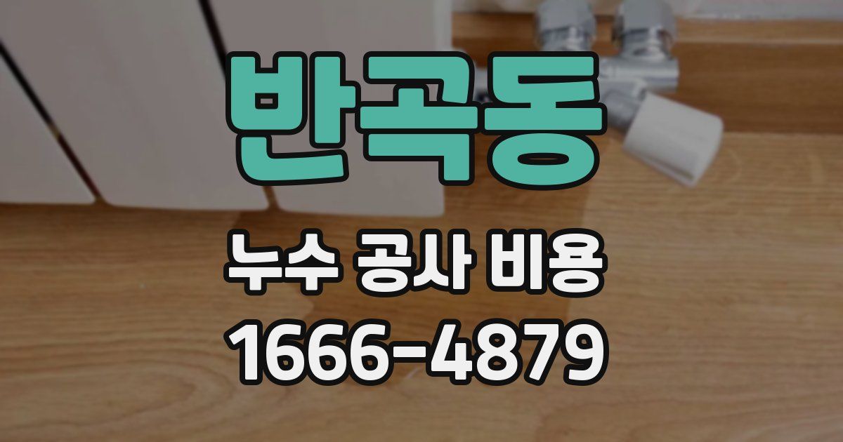 반곡동 누수 공사 비용