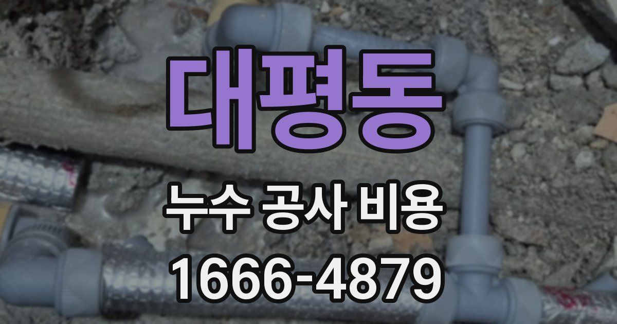 대평동 누수 공사 비용
