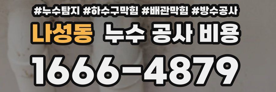 나성동 누수 공사 비용