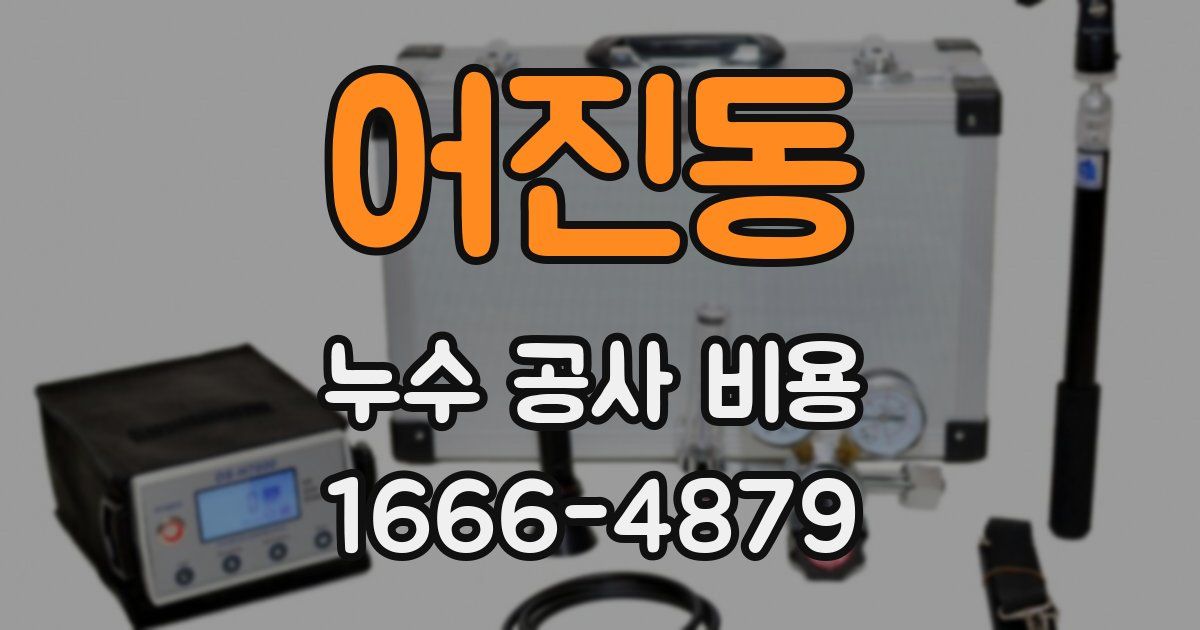어진동 누수 공사 비용
