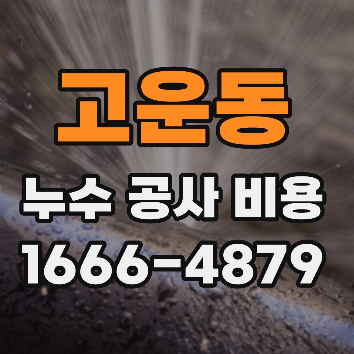 고운동 누수 공사 비용