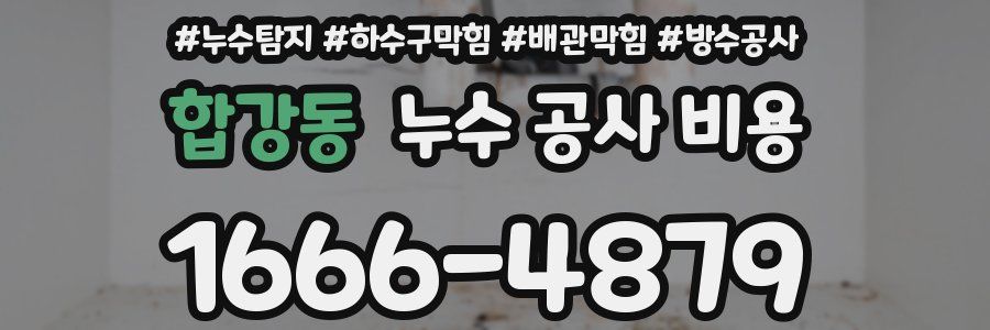 합강동 누수 공사 비용