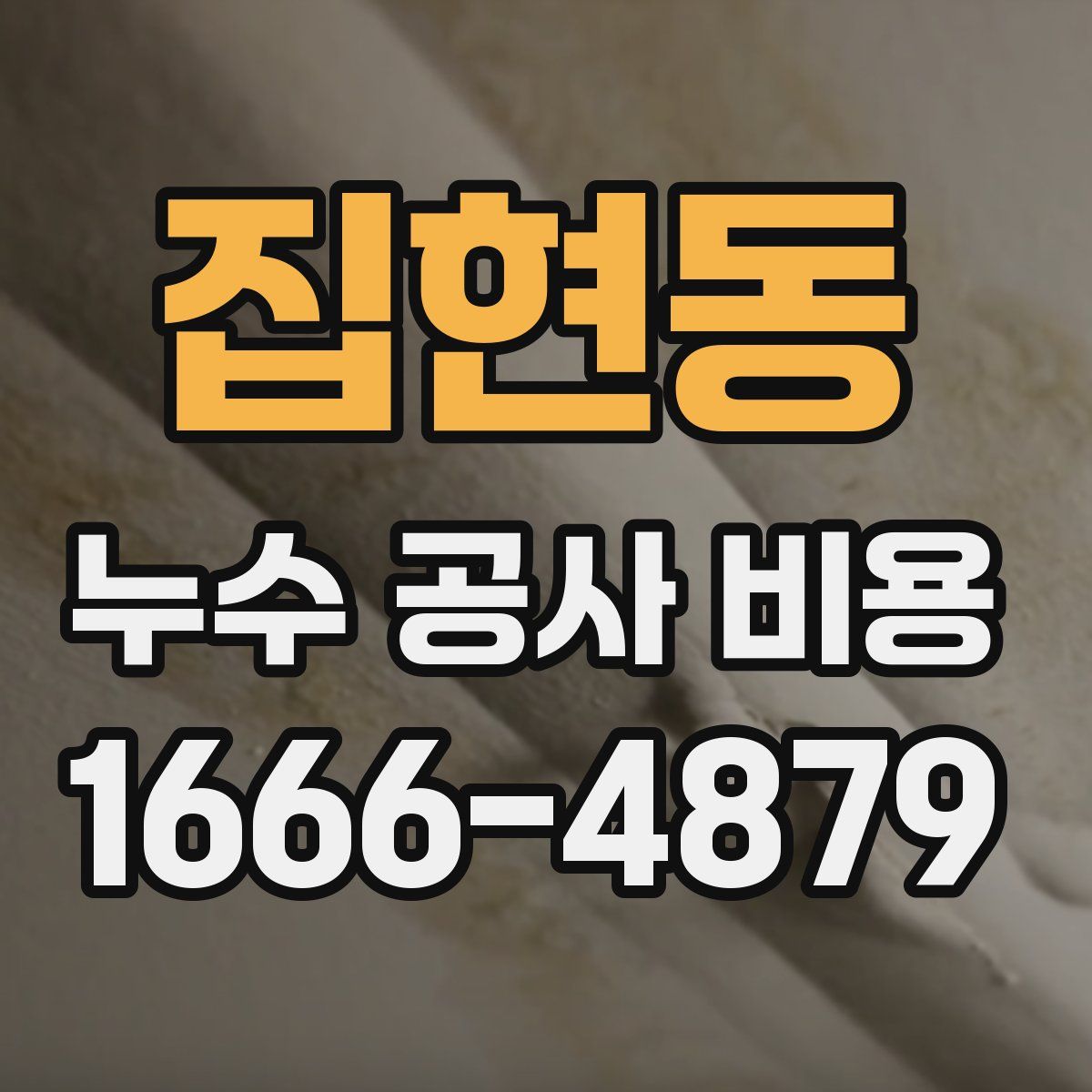 집현동 누수 공사 비용