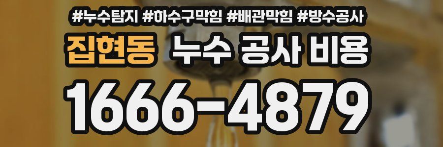 집현동 누수 공사 비용