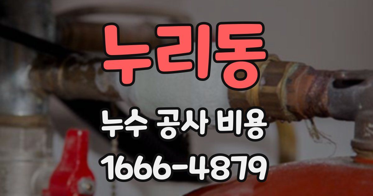 누리동 누수 공사 비용