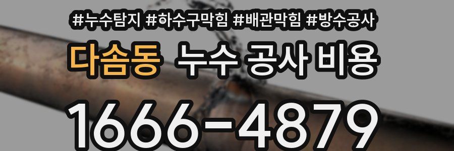 다솜동 누수 공사 비용