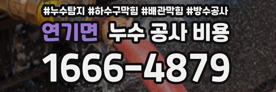 연기면 누수 공사 비용