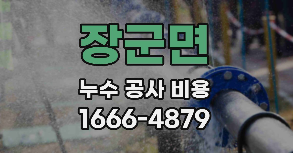 장군면 누수 공사 비용