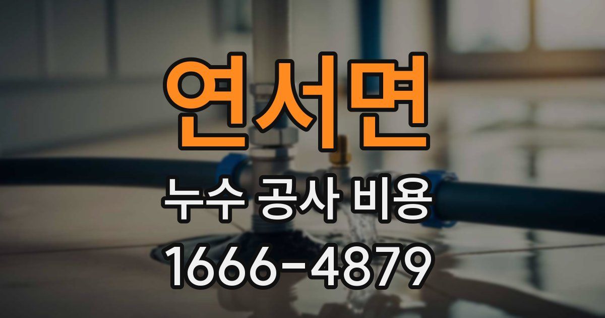 연서면 누수 공사 비용