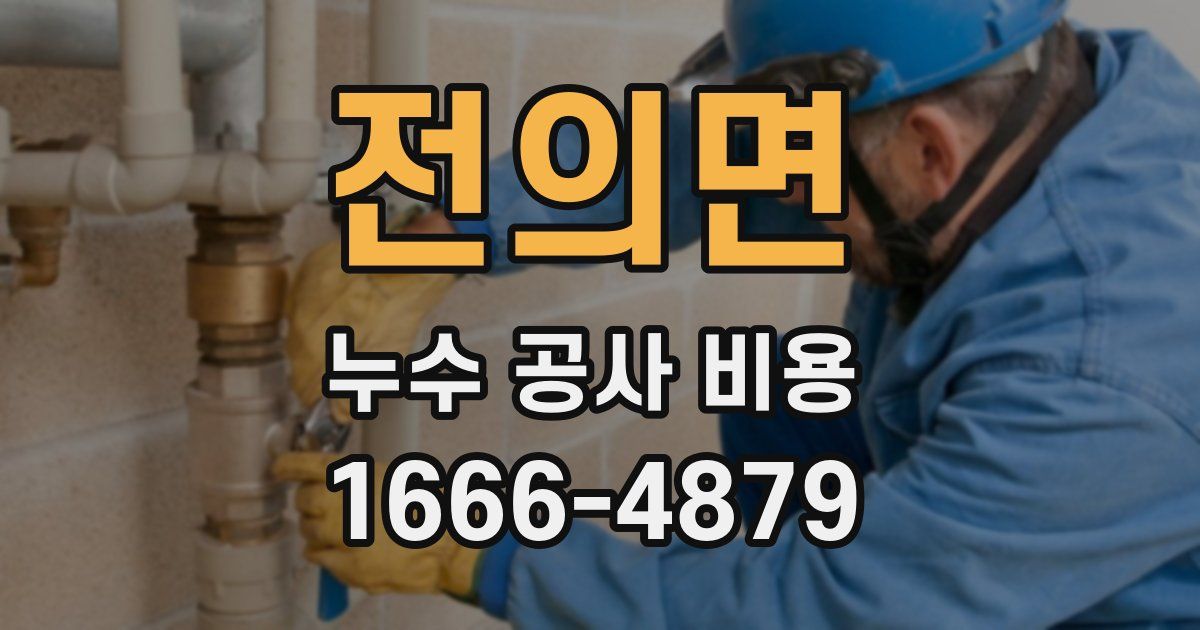 전의면 누수 공사 비용