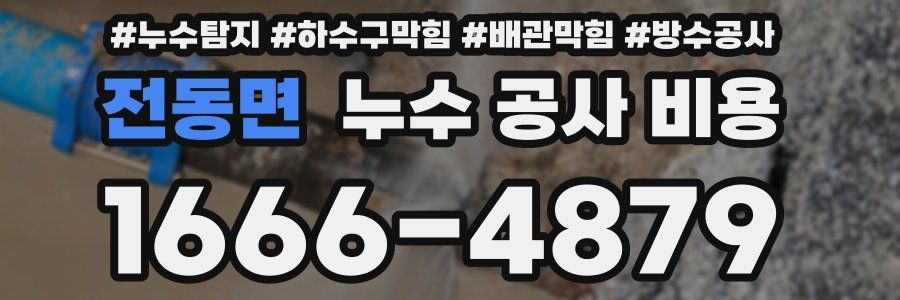 전동면 누수 공사 비용