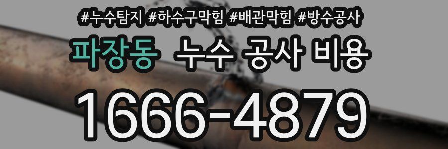 파장동 누수 공사 비용