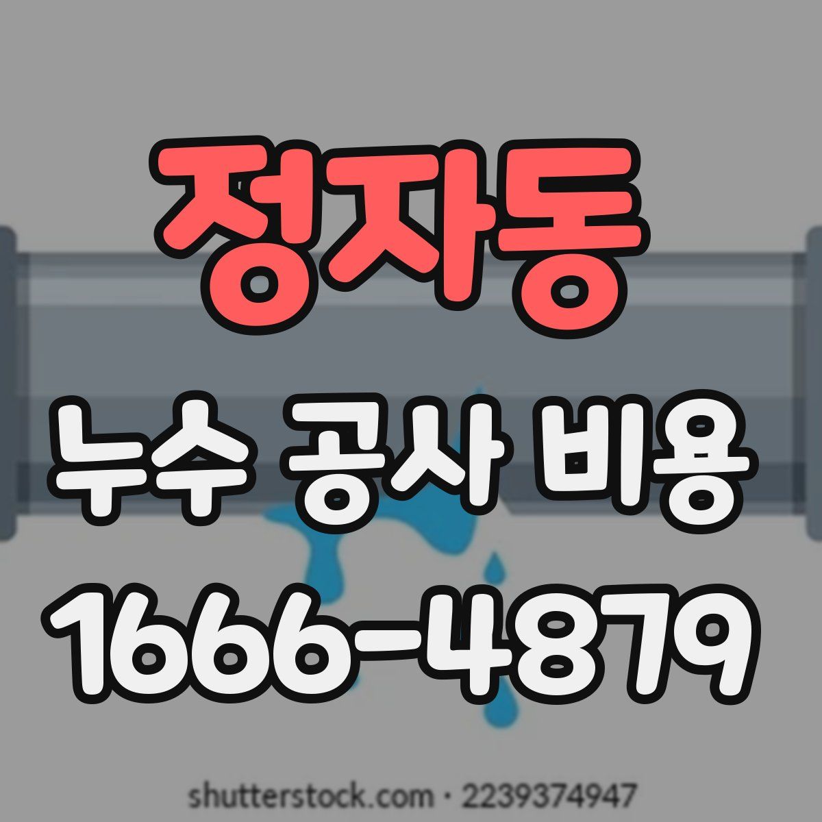 정자동 누수 공사 비용