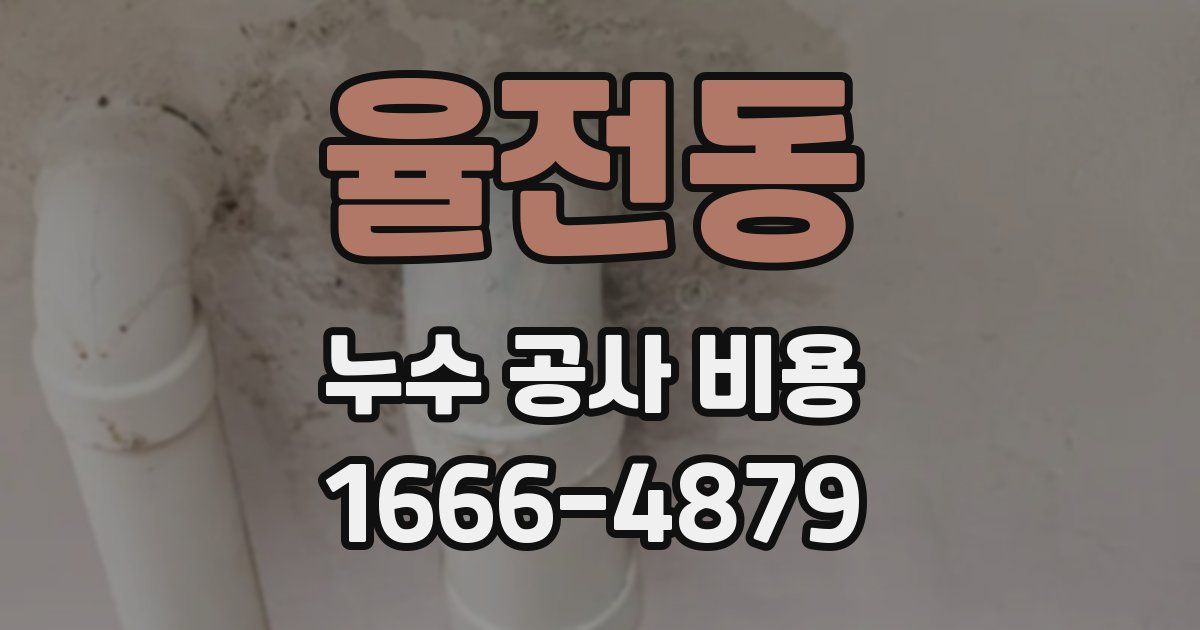 율전동 누수 공사 비용