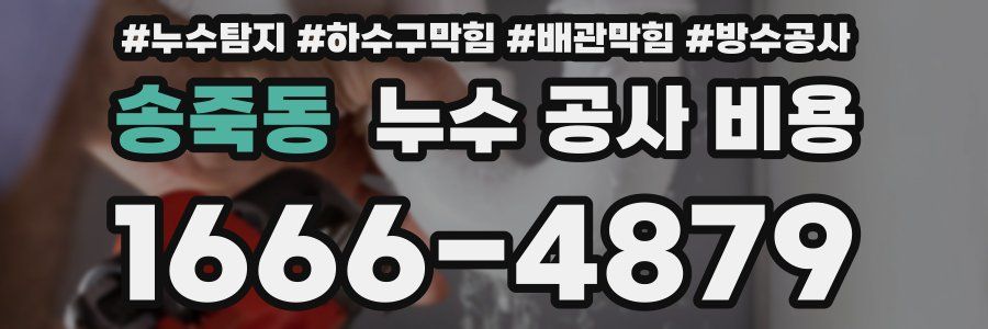 송죽동 누수 공사 비용