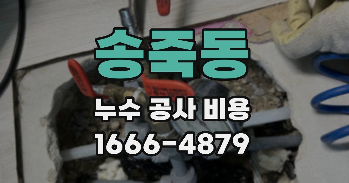 송죽동 누수 공사 비용