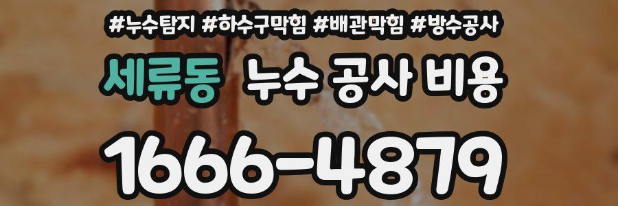 세류동 누수 공사 비용