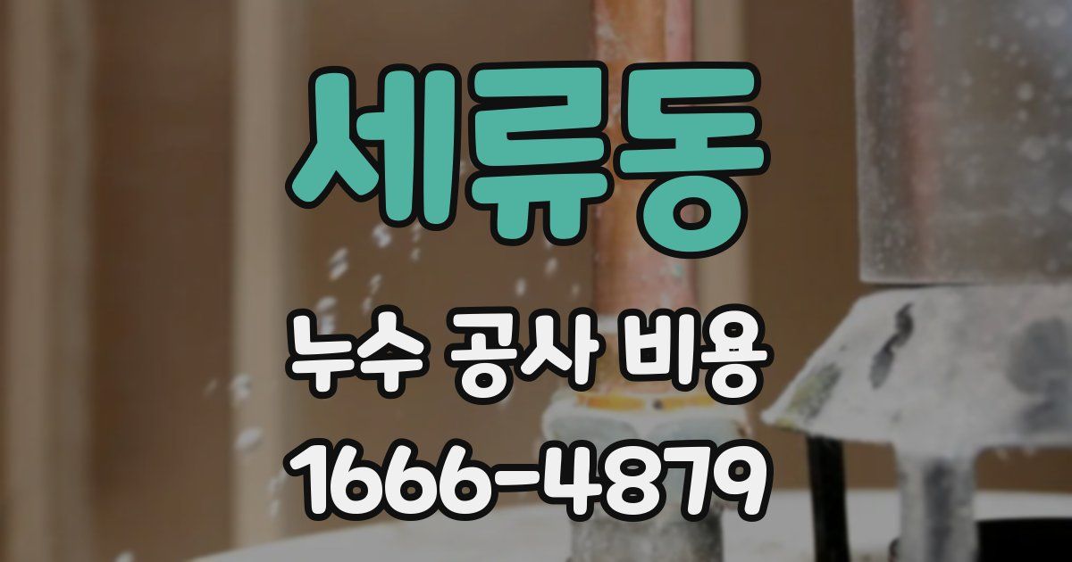세류동 누수 공사 비용