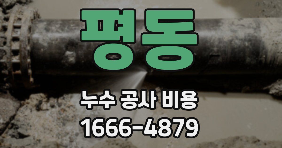 평동 누수 공사 비용