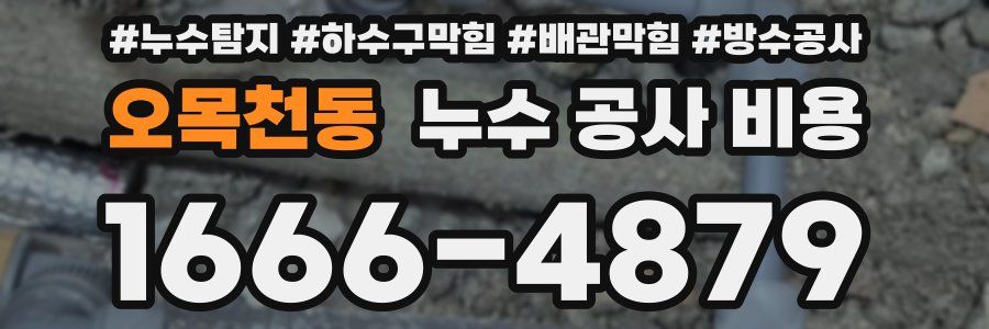 오목천동 누수 공사 비용