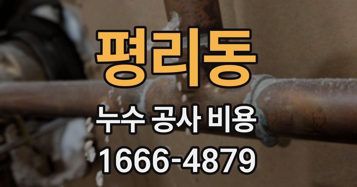 평리동 누수 공사 비용