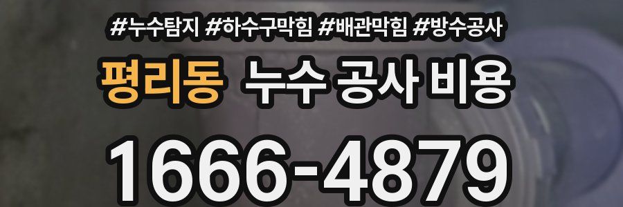 평리동 누수 공사 비용