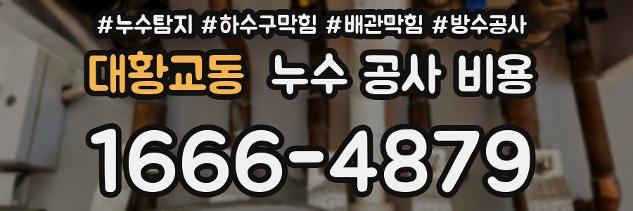 대황교동 누수 공사 비용