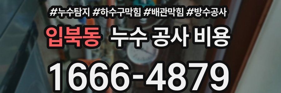 입북동 누수 공사 비용