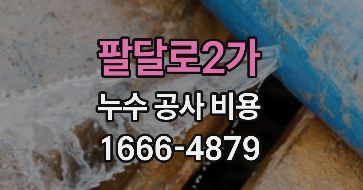 팔달로2가 누수 공사 비용