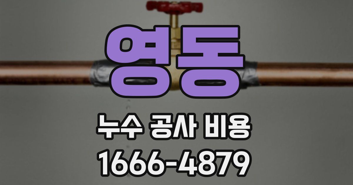 영동 누수 공사 비용