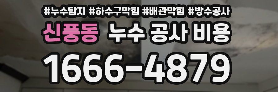 신풍동 누수 공사 비용