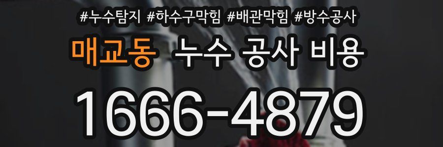 매교동 누수 공사 비용